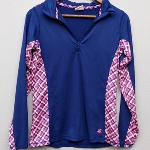 Birdies and Bows Golf Athletic Long Sleeve with 1/4 Zip